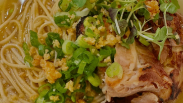 Malaya Eat's chicken tinola ramen, a Filipino-American fusion dish.